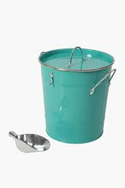 MHome Retro Ice Bucket With Scoop & Lid -Various Colours