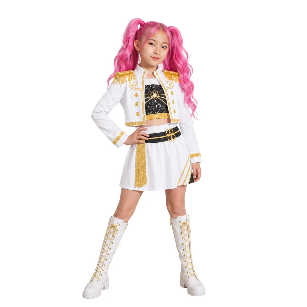 Kids K-Pop Zoey Rumi Mira Costume Fancy Dress Cosplay for Girls Kids Halloween Carnival