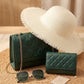 Women’s 4-Piece Fashion Set – Handbag, Wallet, Sunglasses & Summer Hat