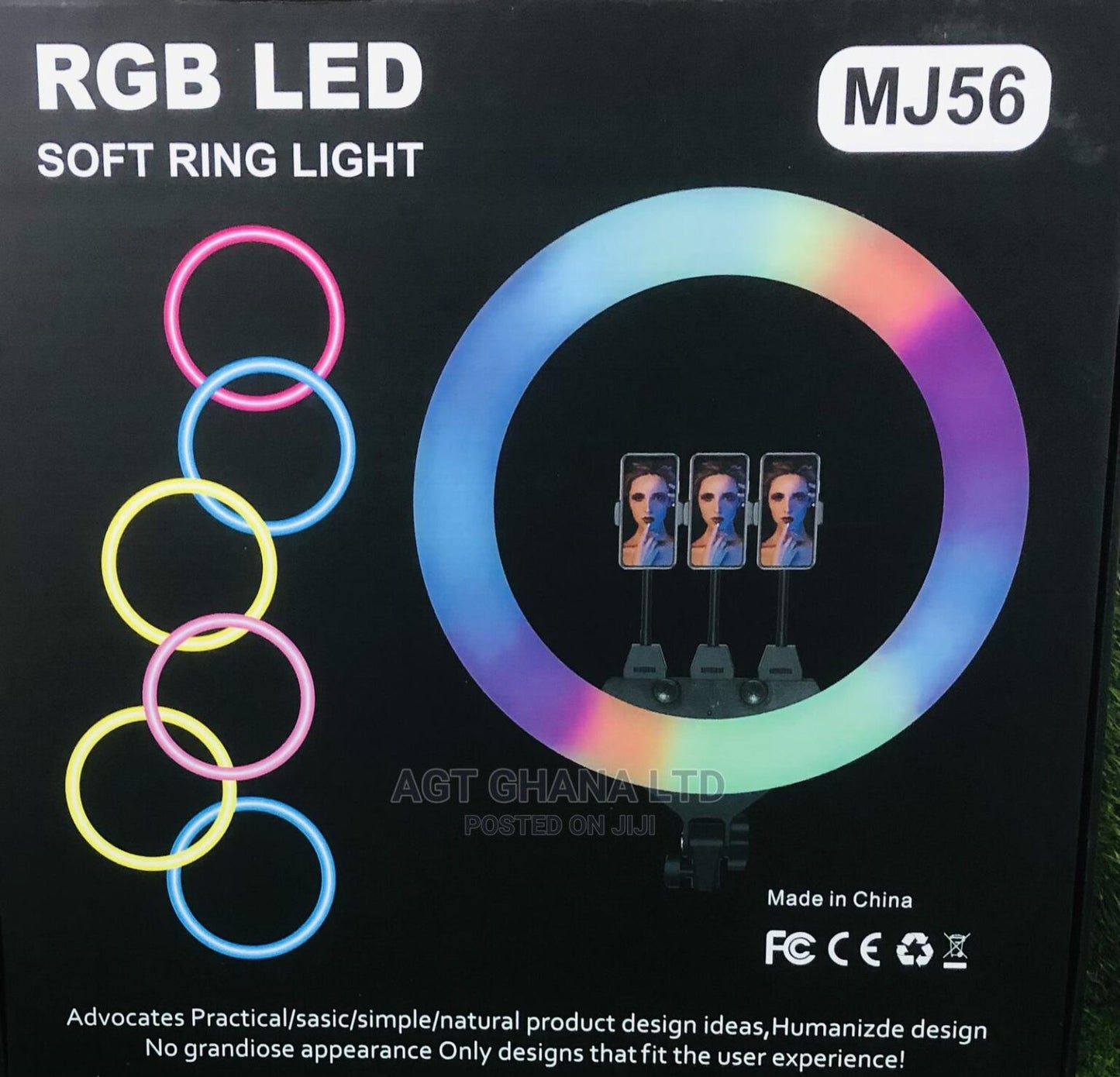 RGB,White ,Cold & Warm White Ring Light for Social Media With Tripod Stand 56cm 22 inch