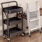 MHome  3 Tier Steel Kitchen Storage Rack Foldable With Wheels - Various Colours