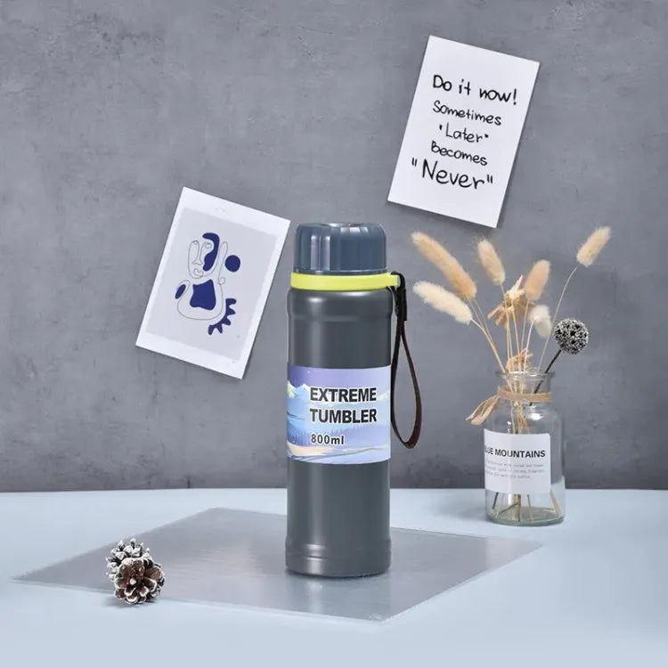 Stainless Steel Tumbler Travel Mug Metal Gym workout Water Bottle Thermos Sports Vacuum insulated Flask 800ml