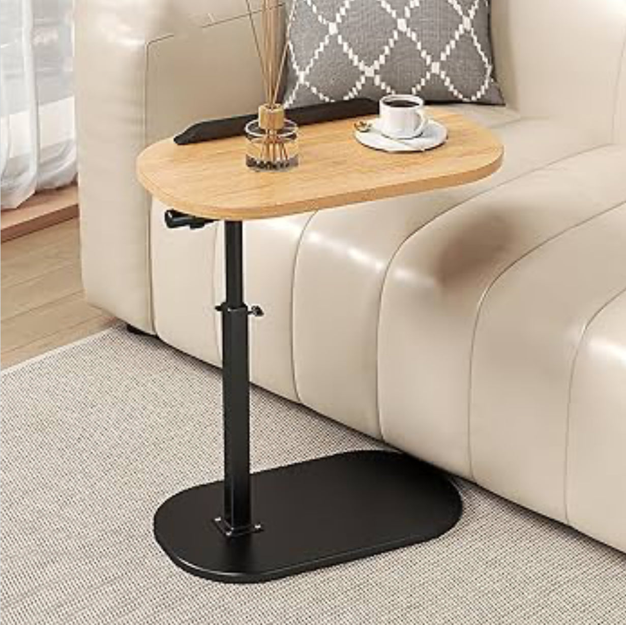 MFurn Contemporary C-Style Adjustable Table – Multi-Functional Laptop & Side Table (Various Colours)
