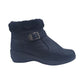Ladies Strap & Fur Ankle Boot-Various Colours