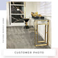 MFurn Gold Contemporary Clear Glass Console Display Table