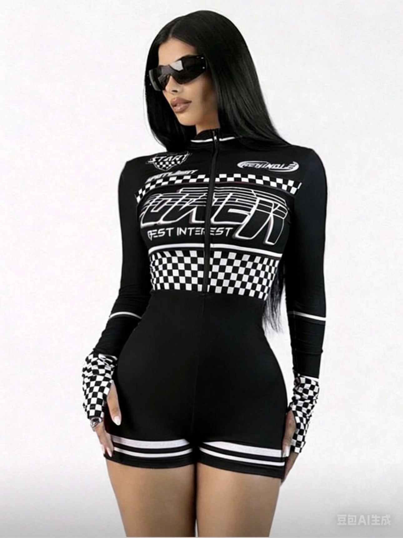 Ladies Sexy Speed Racer Style Bodysuit-Various Colours