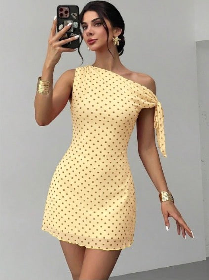 Ladies Sexy Off Shoulder Mini Summer Dress-Various Colours