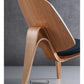 Three-Legged Shell Chair Mid Century Modern Lounge Chair with Black Leather Molded Plywood Accent Chair Reading Side Chair for Bedroom, Study, Office, Living Room-PreOrder Sales Available