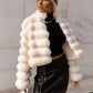 Ladies Quilted Faux Fur Jackets-Various Colours
