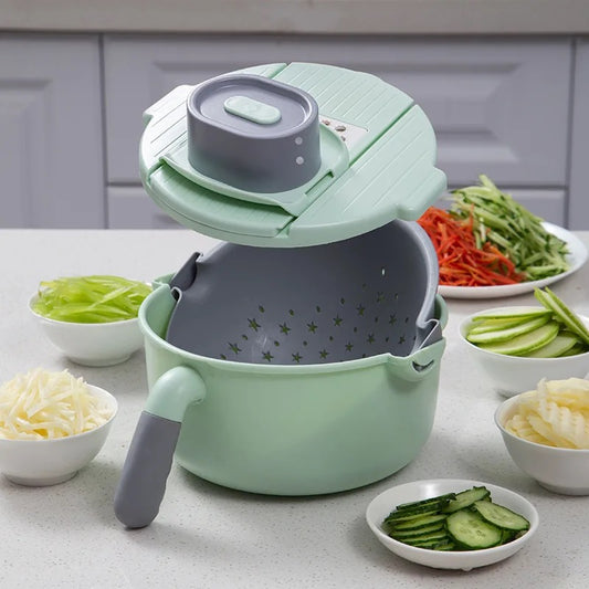 Multifunctional Vegetable Cutter Grater  And Fruit Slicer Grinder Drain Basket Kitchen Tool Accessories