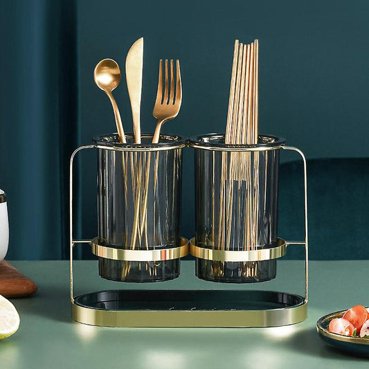 Light Luxury Chopstick/Cutlery Shelf Wall Hanging Household Chopstick Barrel Kitchen Family New Drainage Storage Box