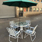 MFurn Angelique 7-Piece Outdoor Patio Dining Set with Umbrella