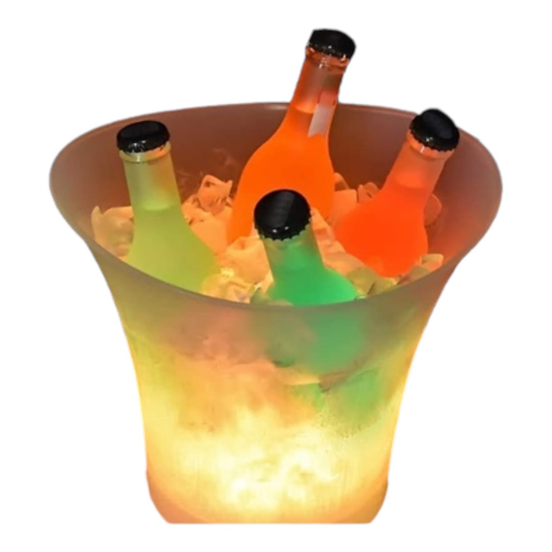 LED Ice Bucket with Bluetooth Speaker – 7 Colours Changing Luminous Drinks Cooler (5L / 7L)