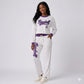 Women's Pinstripe Baseball Crop Top & Lounge Pants Set