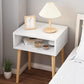 MFurn Contemporary White Wood Side Table – Modern Rectangle Bedroom Accent