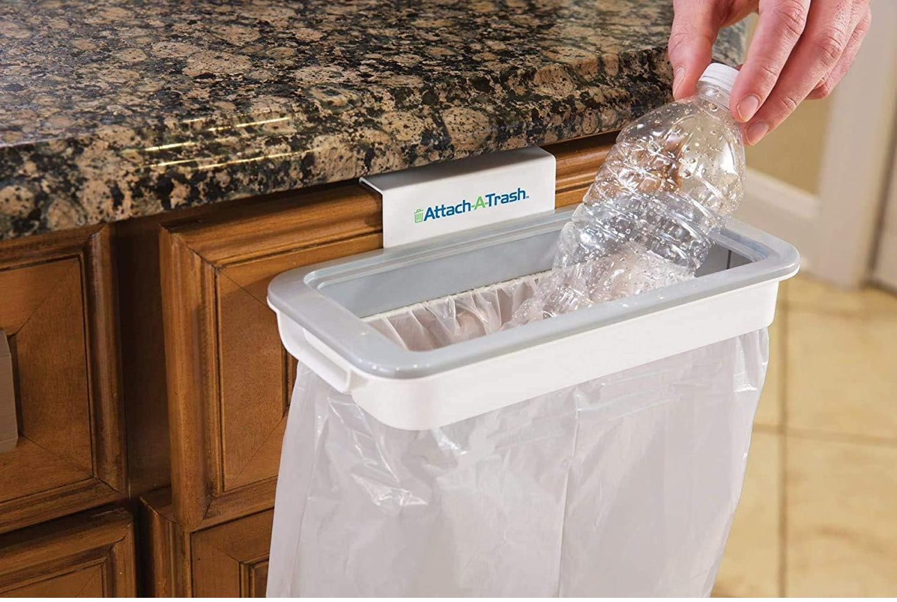 Attach-A-Trash Cabinet Hanging Garbage Bag Holder – Space-Saving Waste Solution