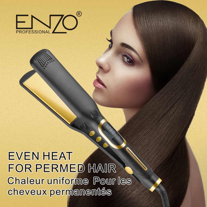 ENZO Professional Wide Plate Titanium Hair Straightener