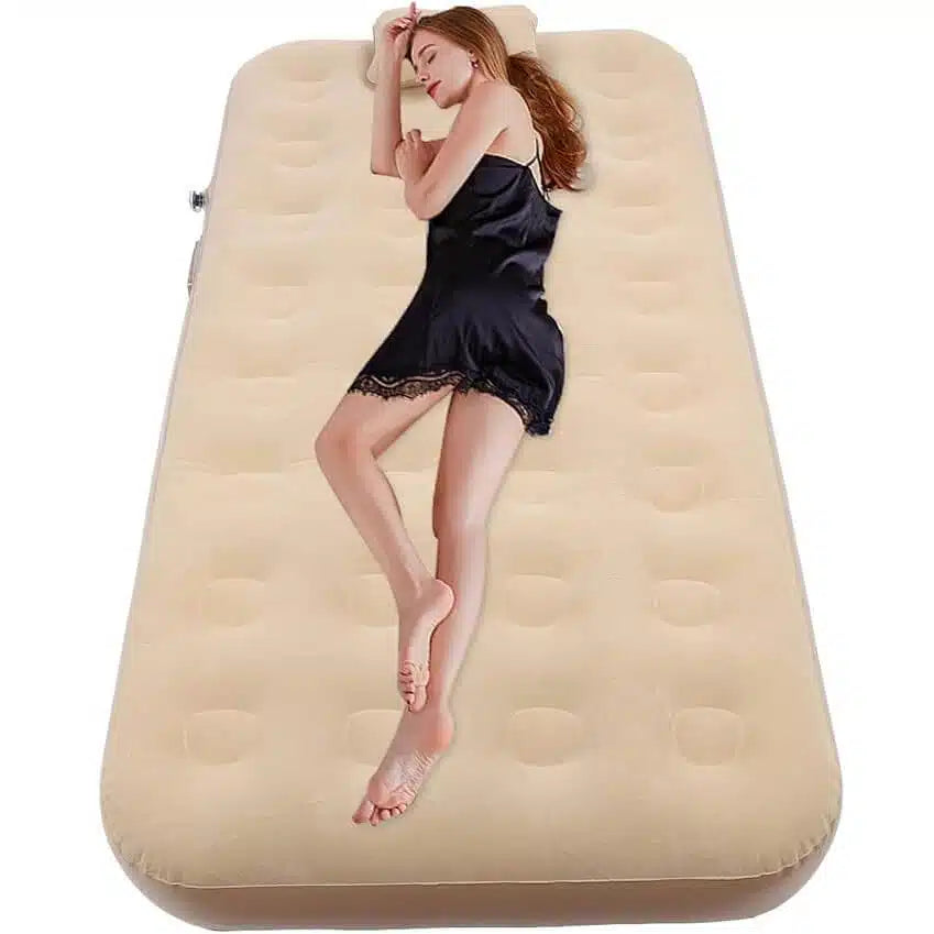 MHome Inflatable Single Air Bed With Pump