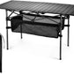 MHome Folding Camping Table – Adjustable Aluminium Outdoor Table with Storage