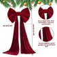 Christmas Tree Topper Bow, Extra Large Red Velvet Bows for Home Christmas Tree Toppers Wreath Wall Room Party Holiday Decor 60x180cm
