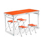 MFURN Portable Aluminium Folding Table & 4 Chair Set-Various Colours