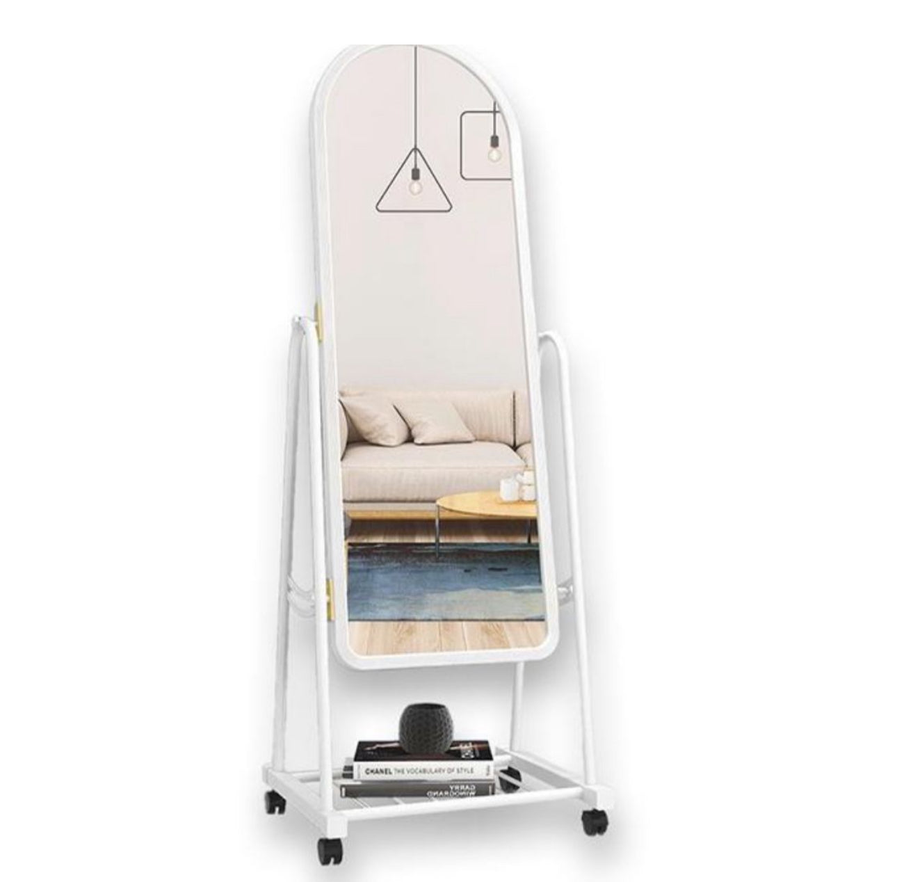 MHome Full Length Free Standing Mirror On Wheels - Various Options