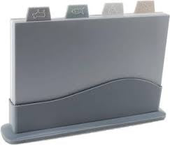 Family 4pcs Kitchen Cutting Board Set with Drying Stand