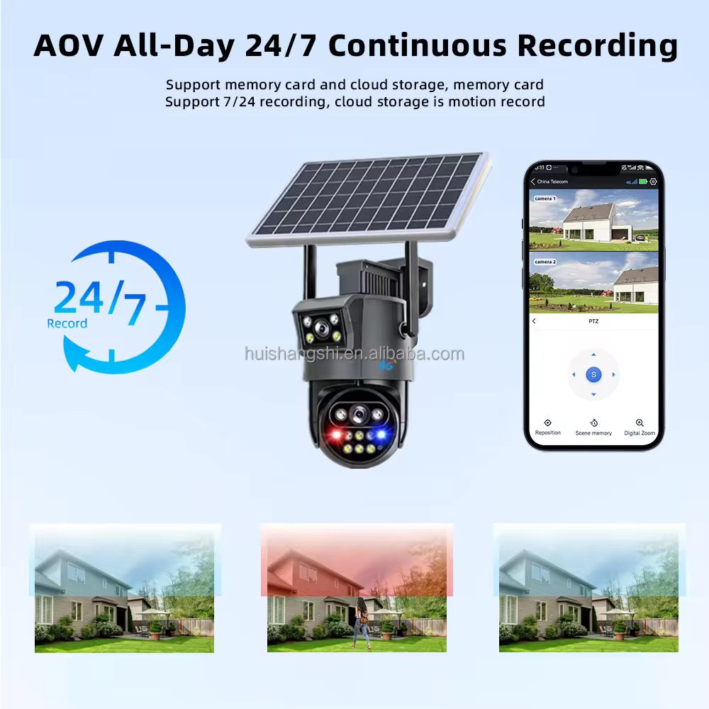 MHome Smart Solar Security Camera 2 Lens 4K