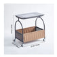 MFurn Side Table With Wheels &  Storage Basket