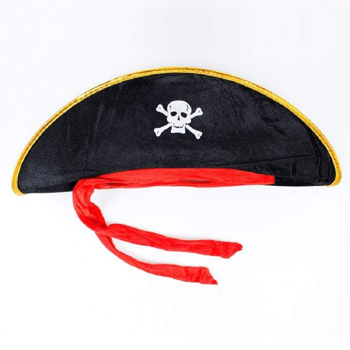 Caribbean Pirate Captain Hat With Eye Patch Cosplay Dress-up