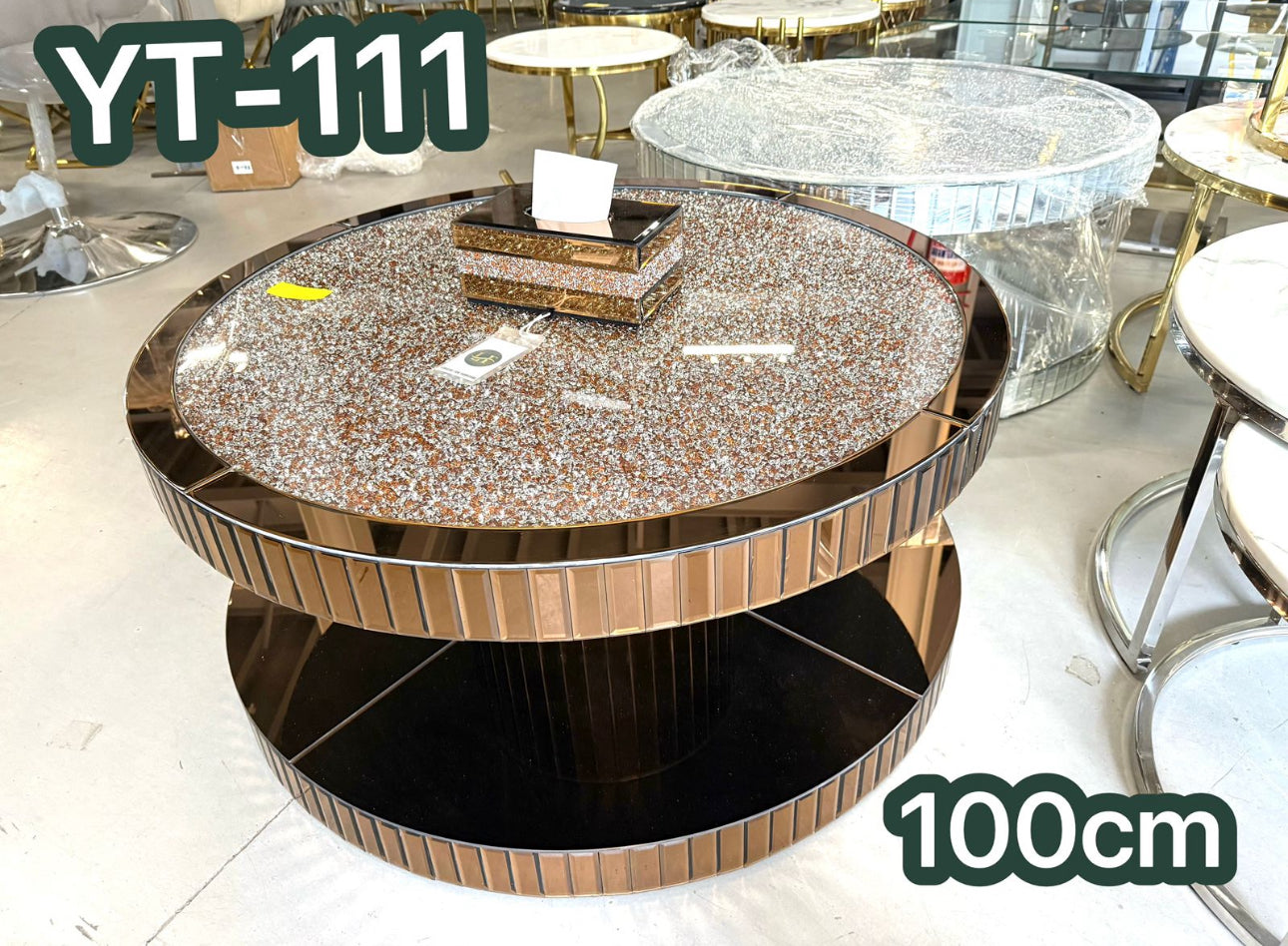 Elegant Diamond Glass Coffee Table Various Options