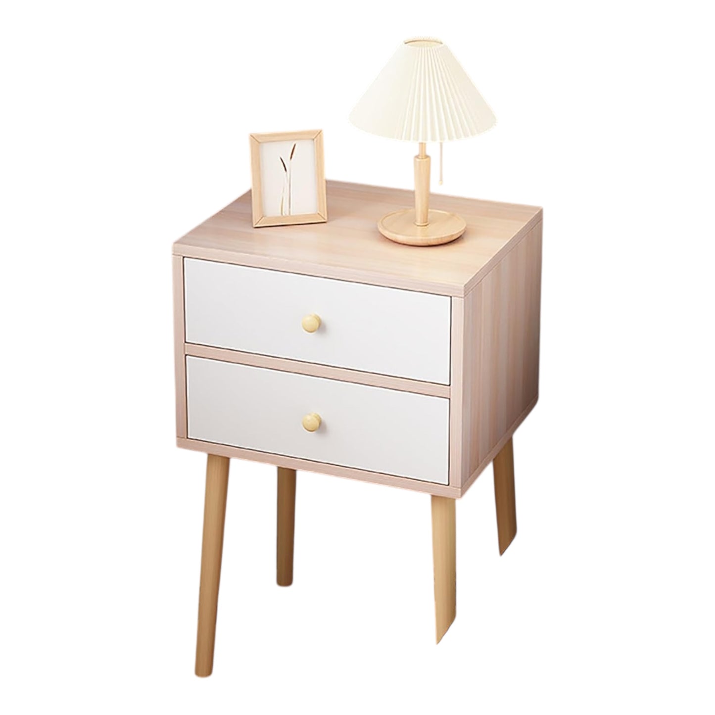 MFurn Nordic Bedside Nightstand – Modern Small Table with Drawer