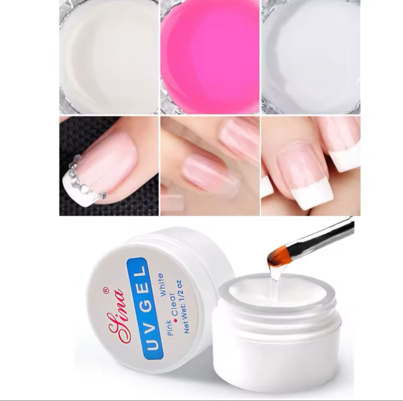 Sina Nail Extension Gel Acrylic 3pc