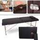 Massage Table Portable Massage Bed, 2 Folding Lightweight Salon Spa Tattoo Bed Height Adjustable with Carrying Bag & Stainless Steel Leg