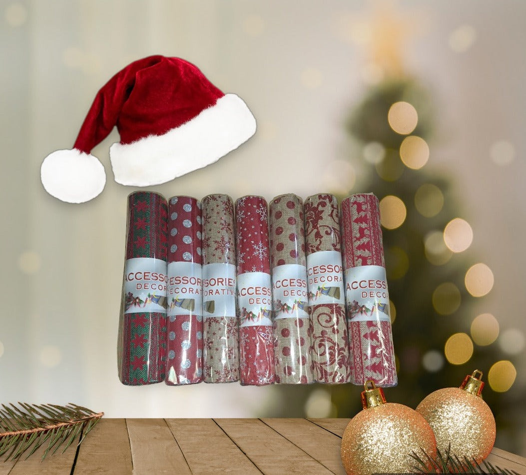 MHome Christmas Tablecloth – Festive Cotton Linen Table Runner