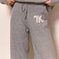 Ladies Knitted Lounge Set With Contrast Emblem-Various Colours
