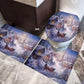 MHome Christmas Bathroom-Toilet Set with Rugs for Bathroom Decor Set3pc