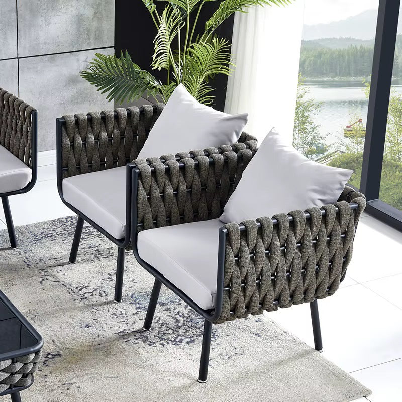MFURN Cinderella Outdoor Rope Patio Lounge 4pc Set