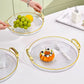 MHome 3PC Round Acrylic Serving Tray Set – Transparent & Stylish