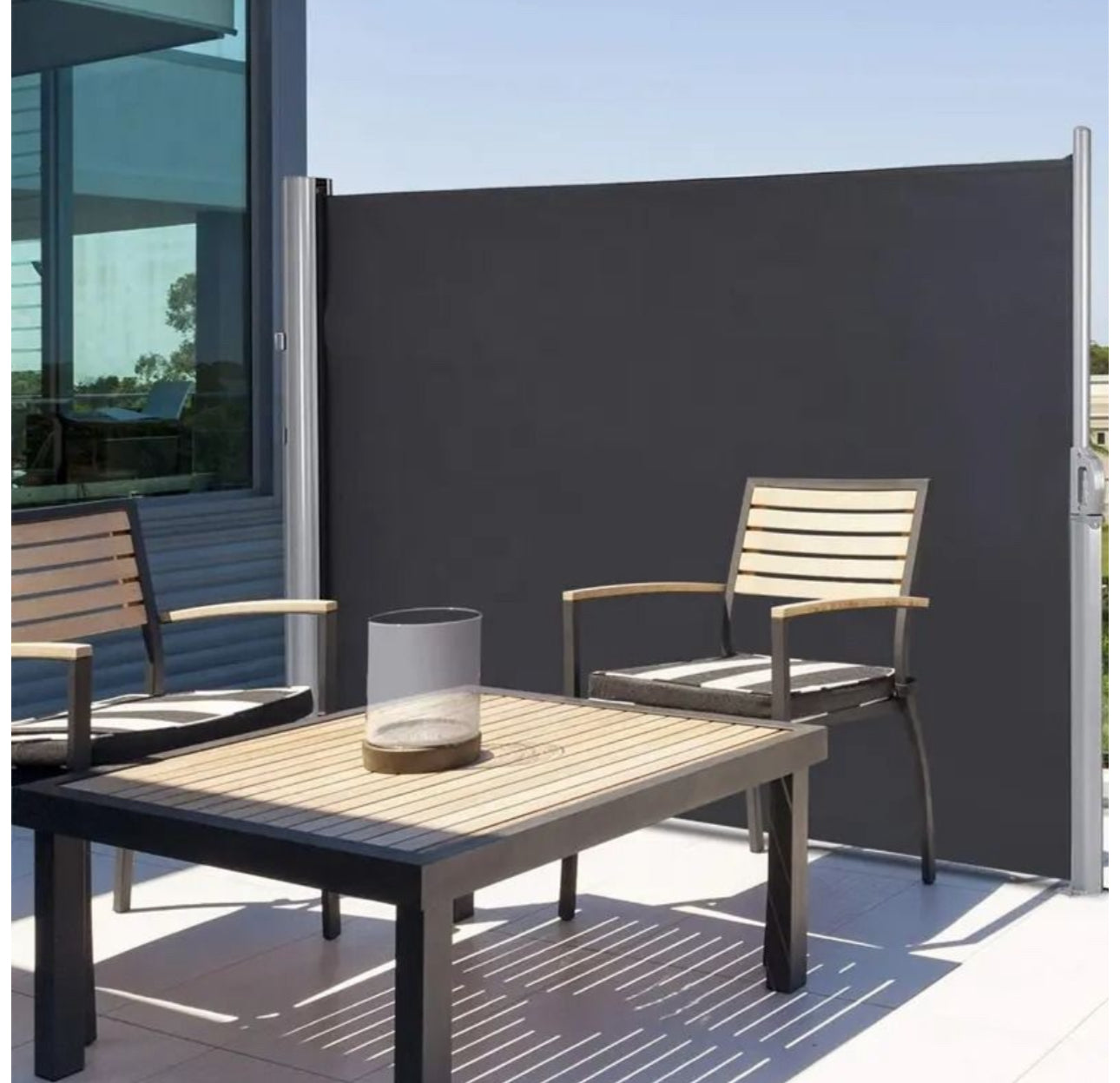 MHome Retractable Wind & Privacy Single Sided Screen-Available In 3 Colour Options