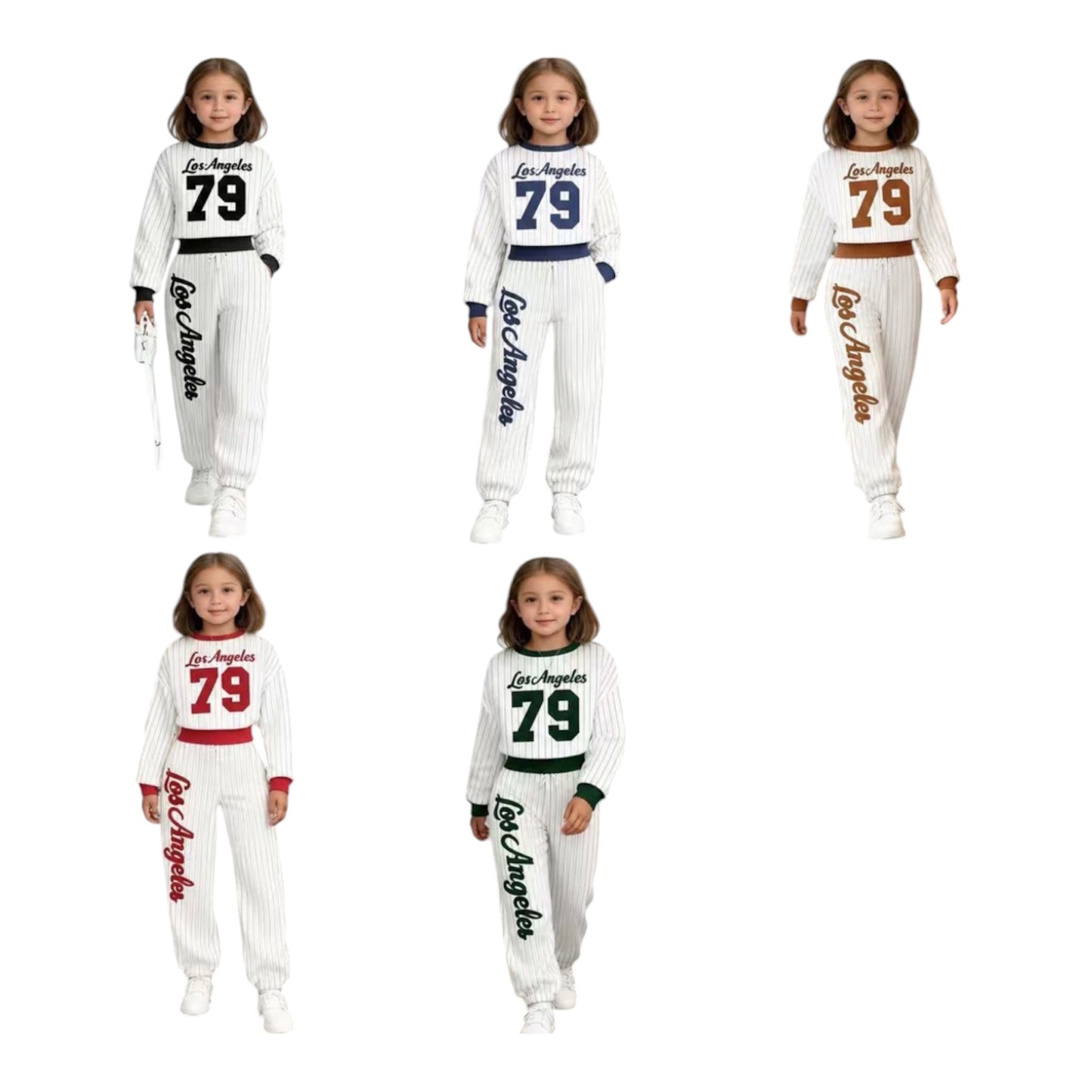 Kids Leisure 2pc Tracksuits For Girls-Various Colours