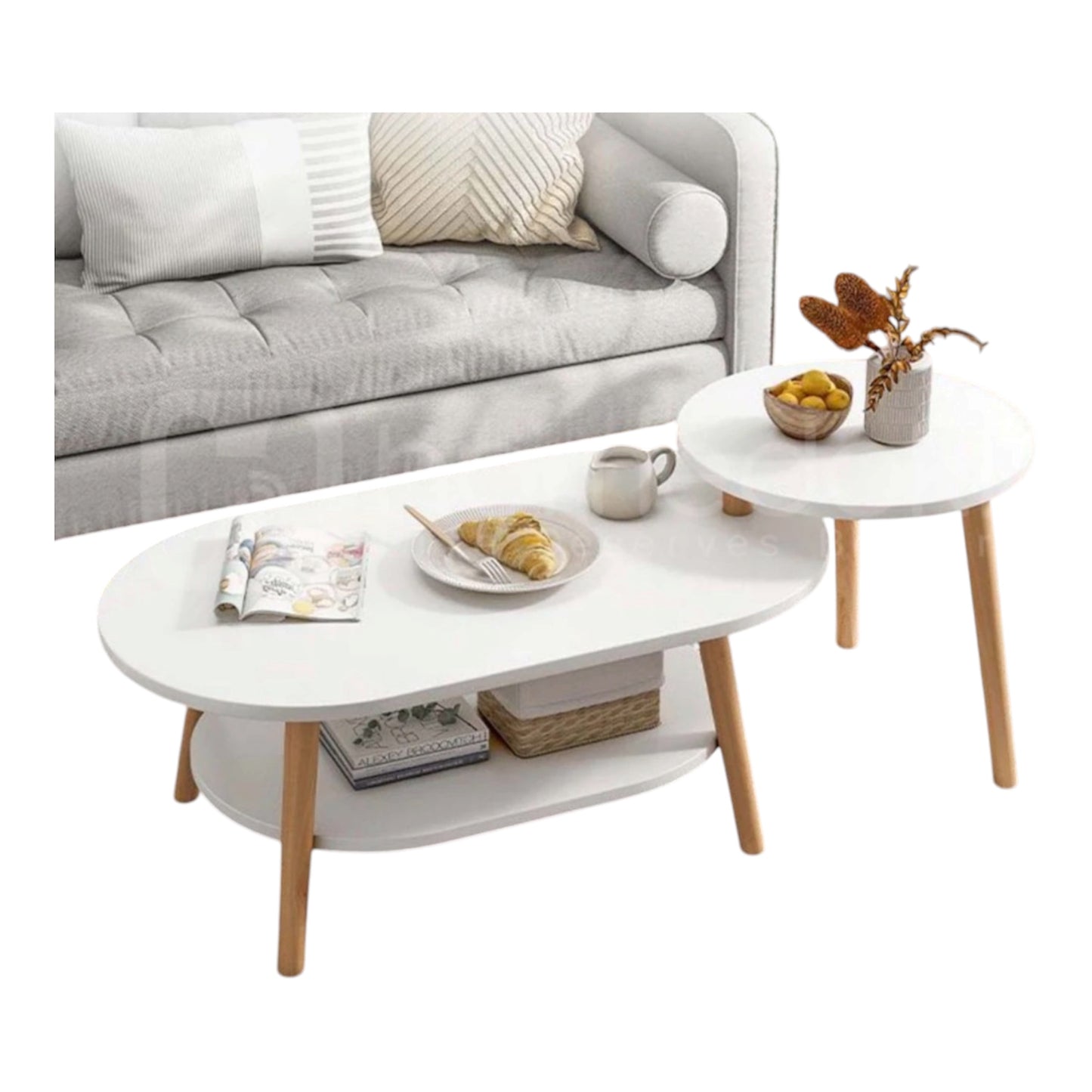 MFURN Coffee Table Modern Living Room coffe table Nesting coffee tables for living room Set of 2-Various Colours