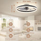 GENERIC Modern Ceiling Fans with Lights and Remote, Ceiling Fan Flush Mount, 3000K-6500K Smart Bladeless LED Fan Light, Black Modern Ceiling Fans with Lights for Bedroom
