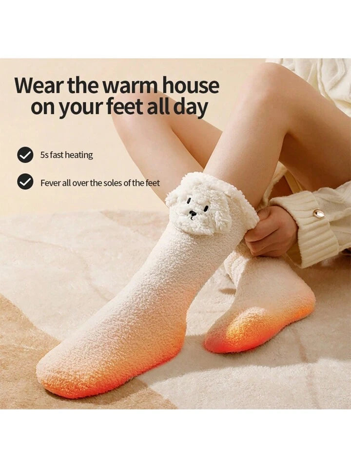 Heating Electric Socks Rechargeable Winter Foot Warmer Artifact