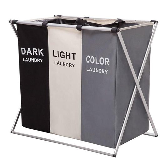 MHome 3 Grids Foldable Laundry Basket Organizer