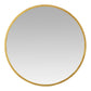 Bali Modern Round Wall Mirror, Gold Trim - 50cm