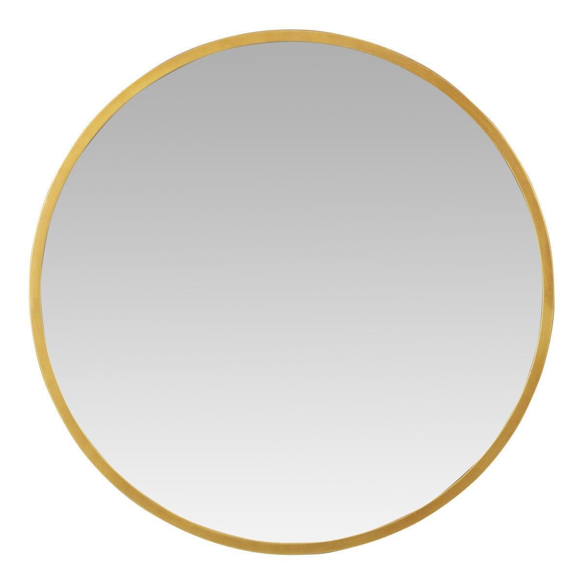Bali Modern Round Wall Mirror, Gold Trim - 50cm – Megamall Online Store