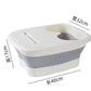 MHome Foldable Massage Foot Spa – Collapsible Foot Soaking Basin with Lid