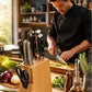MHome Wooden Knife Holder for Kitchen | Cutlery Stand | Wooden Storage Block with 6 Slots | Knife Stand for Kitchen use | Chef Cutlery Stand | Multipurpose Kitchen Accessories Organizer