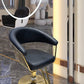 Styling Salon Chair With Footrest Black/Gold or Grey